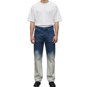 Young & Reckless Dip Dye Jeans In Blue Size 36 NWT